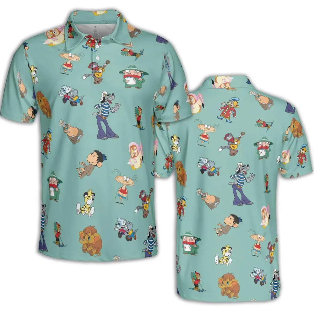 Russian Cartoon Characters AOP Men/Women Polo Shirt - 2