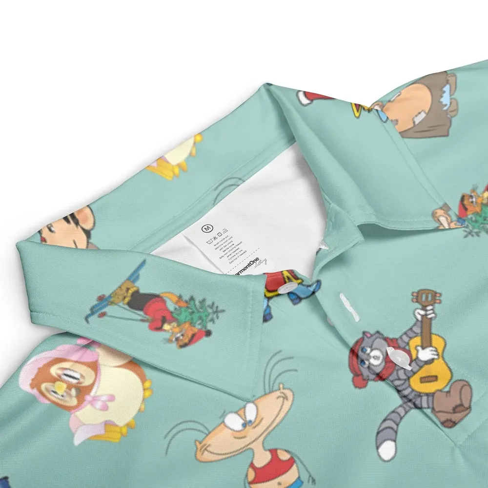Russian Cartoon Characters AOP Men/Women Polo Shirt - 3