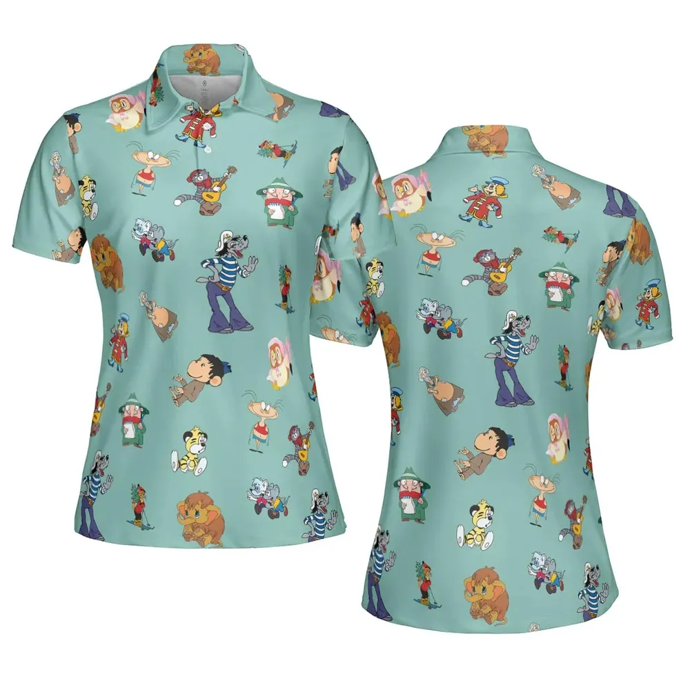Russian Cartoon Characters AOP Men/Women Polo Shirt - 5