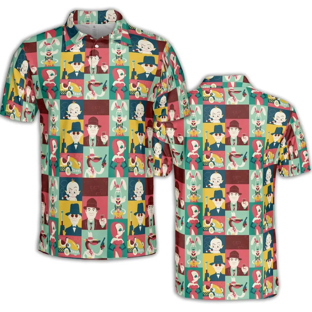 Toontown Threads Who Framed Roger Rabbit AOP Men/Women Polo Shirt - 2