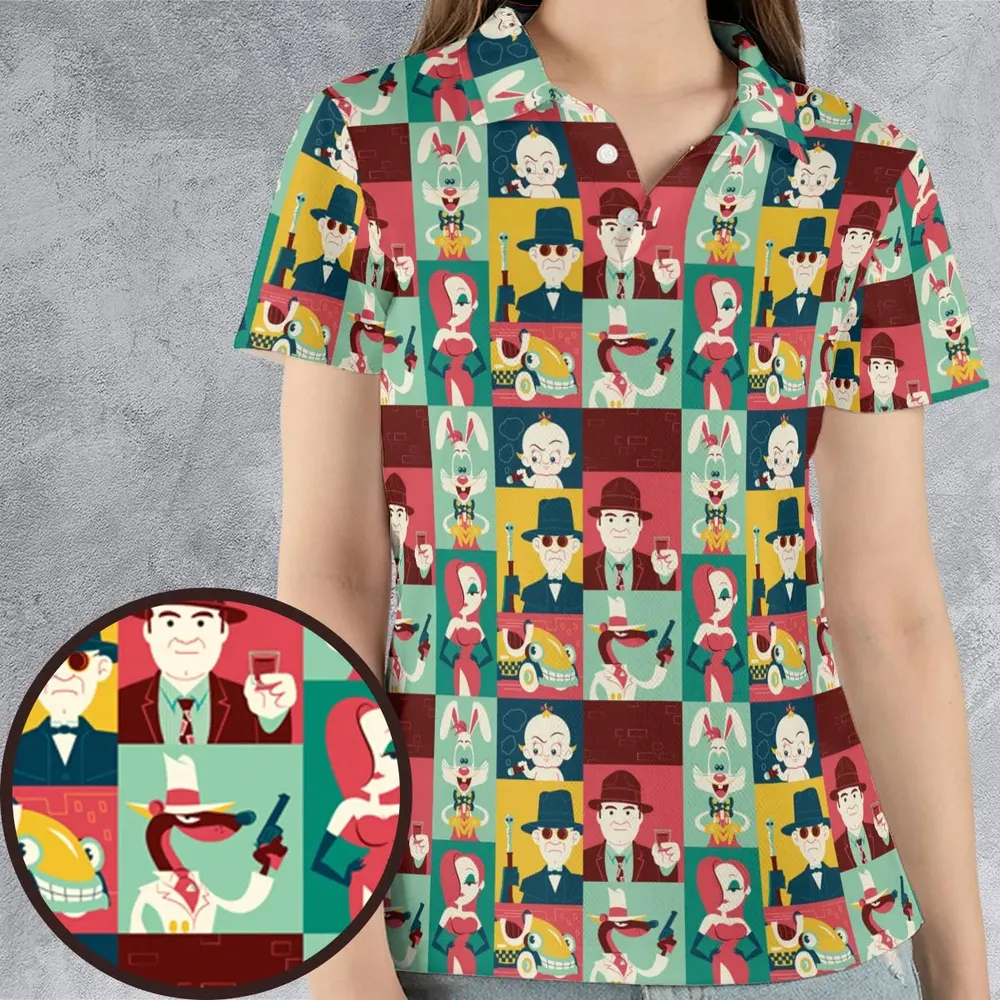 Toontown Threads Who Framed Roger Rabbit AOP Men/Women Polo Shirt - 4