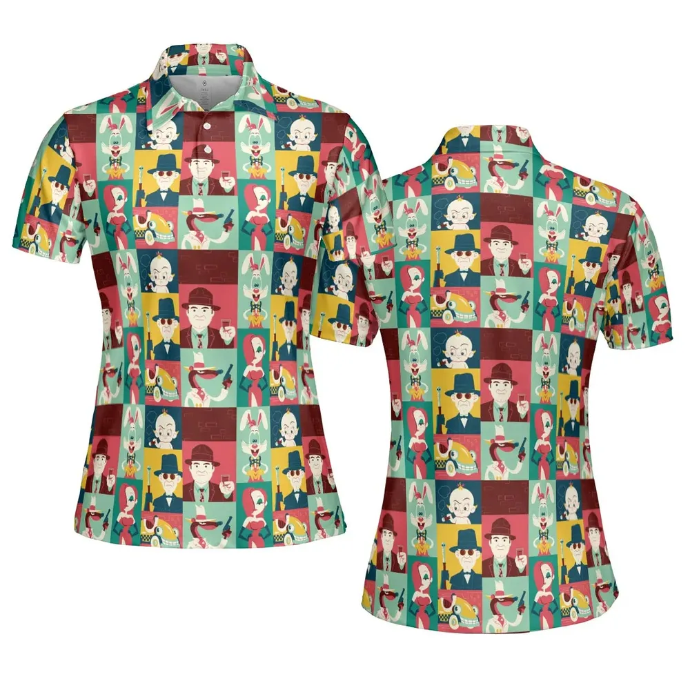 Toontown Threads Who Framed Roger Rabbit AOP Men/Women Polo Shirt - 5
