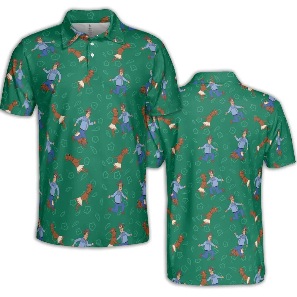 Hank Hill and Ladybird Dancing AOP Men/Women Polo Shirt - 2