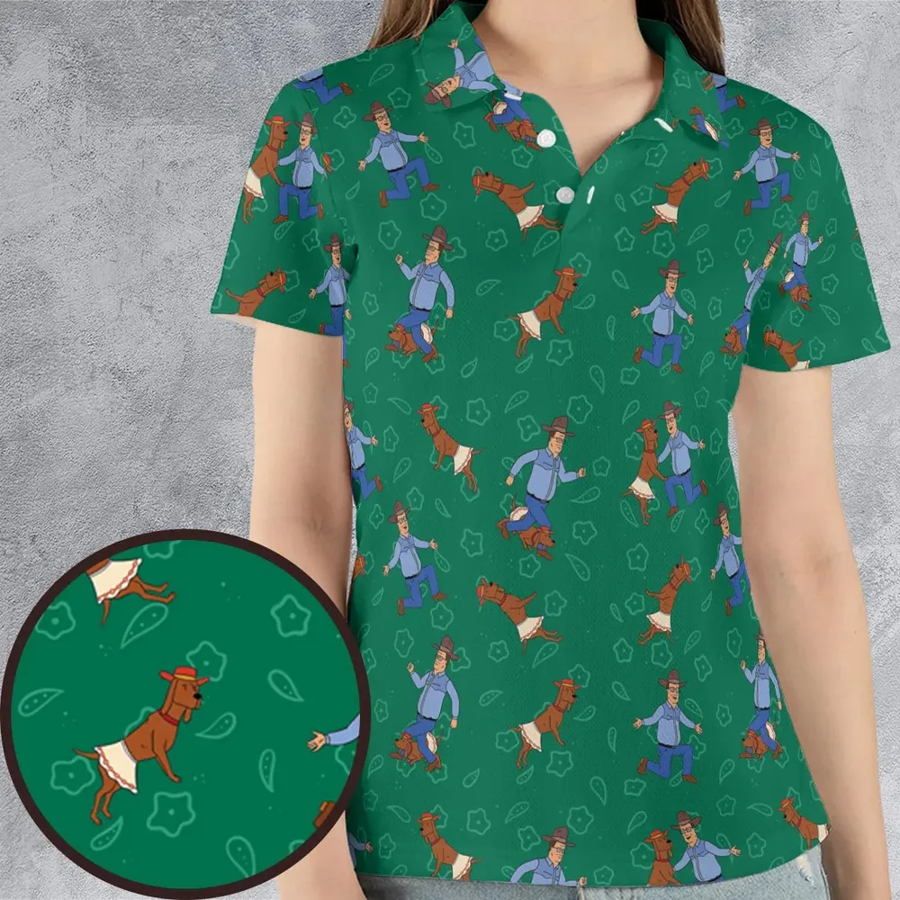 Hank Hill and Ladybird Dancing AOP Men/Women Polo Shirt - 4