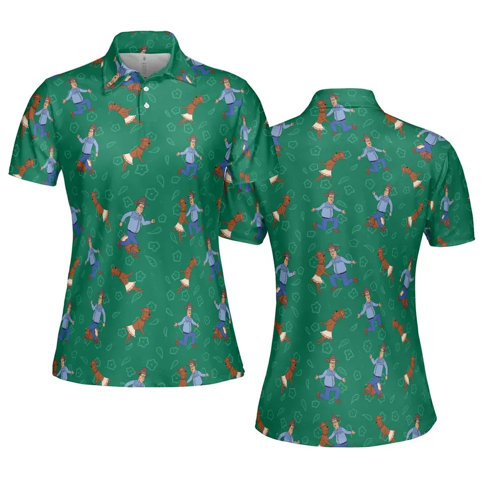 Hank Hill and Ladybird Dancing AOP Men/Women Polo Shirt - 5