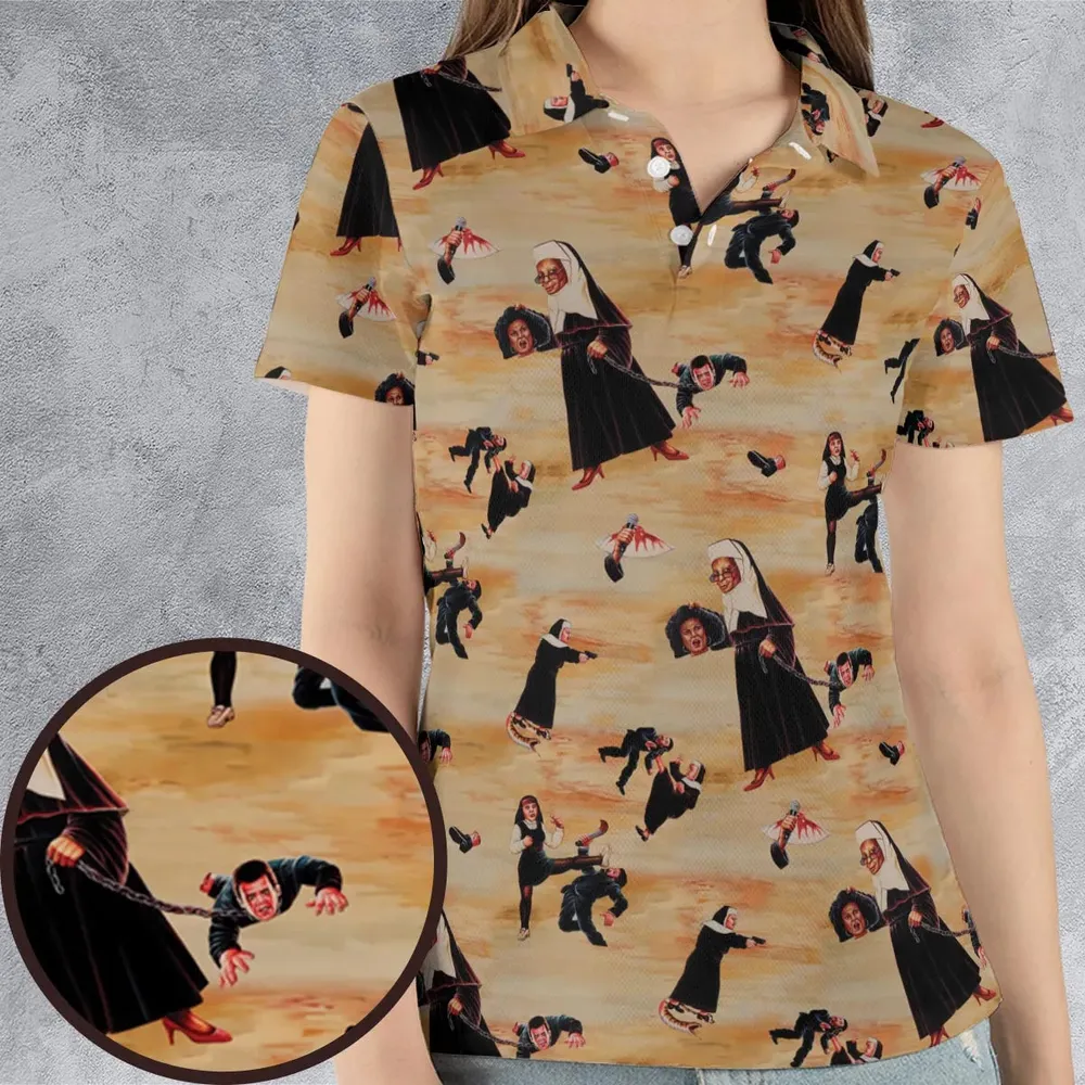 Bless You Sister Act AOP Men/Women Polo Shirt - 4
