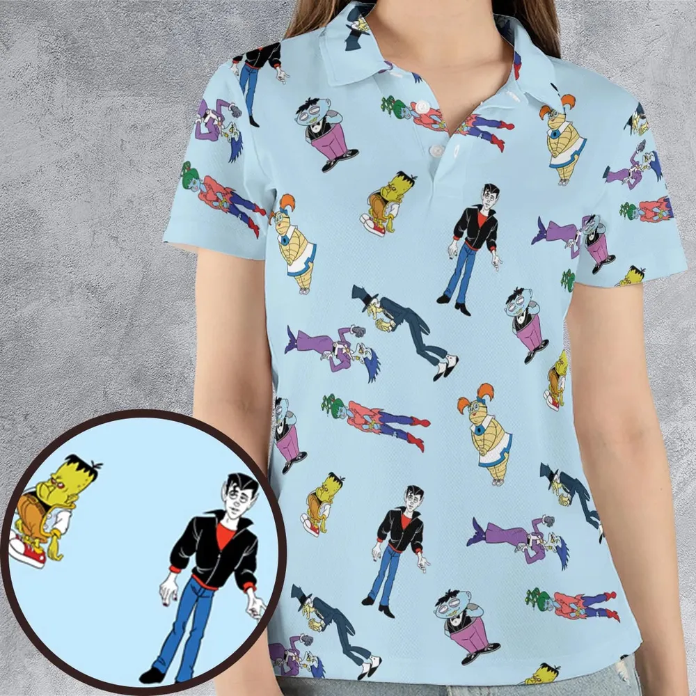 Animated Undead Gravedale High AOP Men/Women Polo Shirt - 4