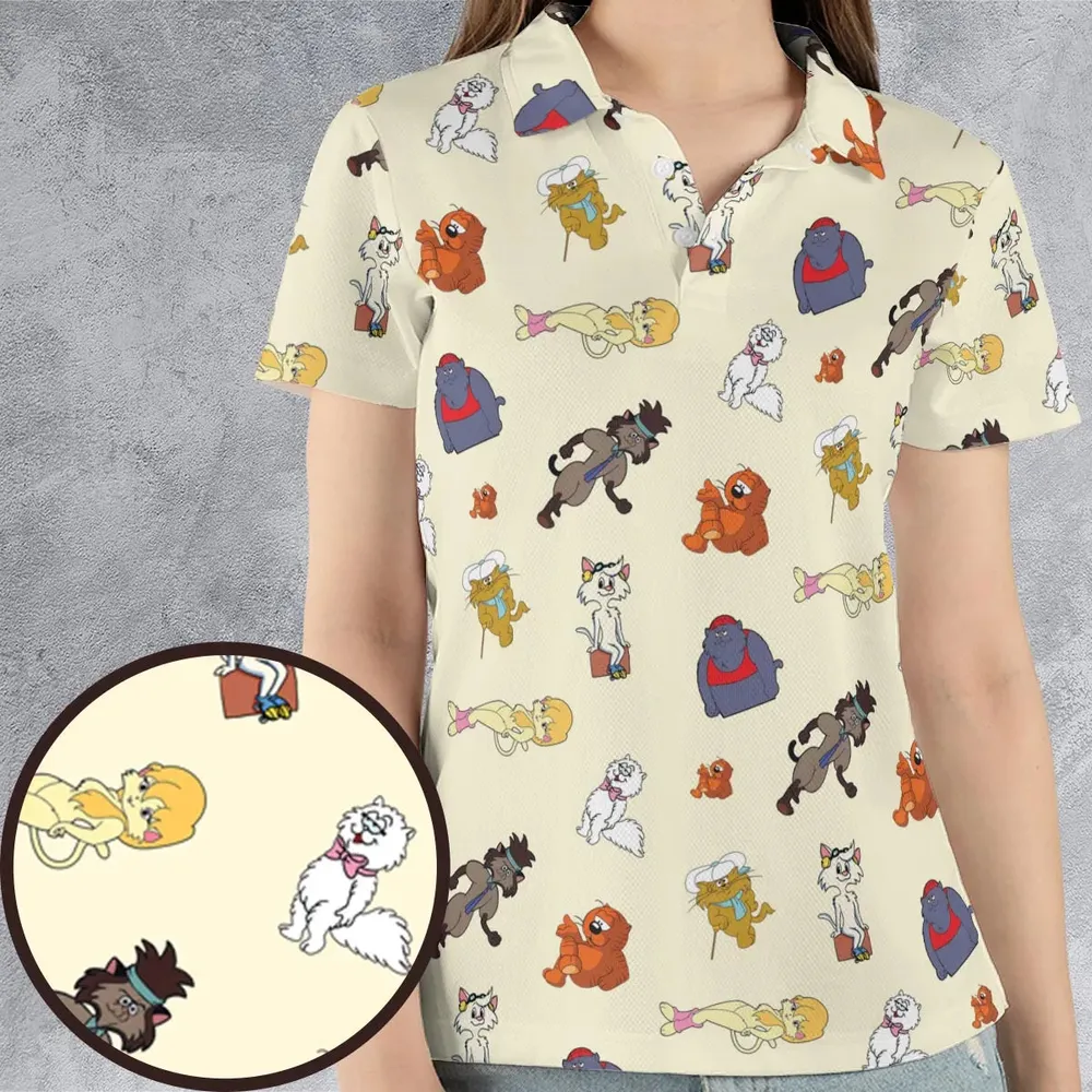 Heathcliff and the Catillac Cats AOP Men/Women Polo Shirt - 4