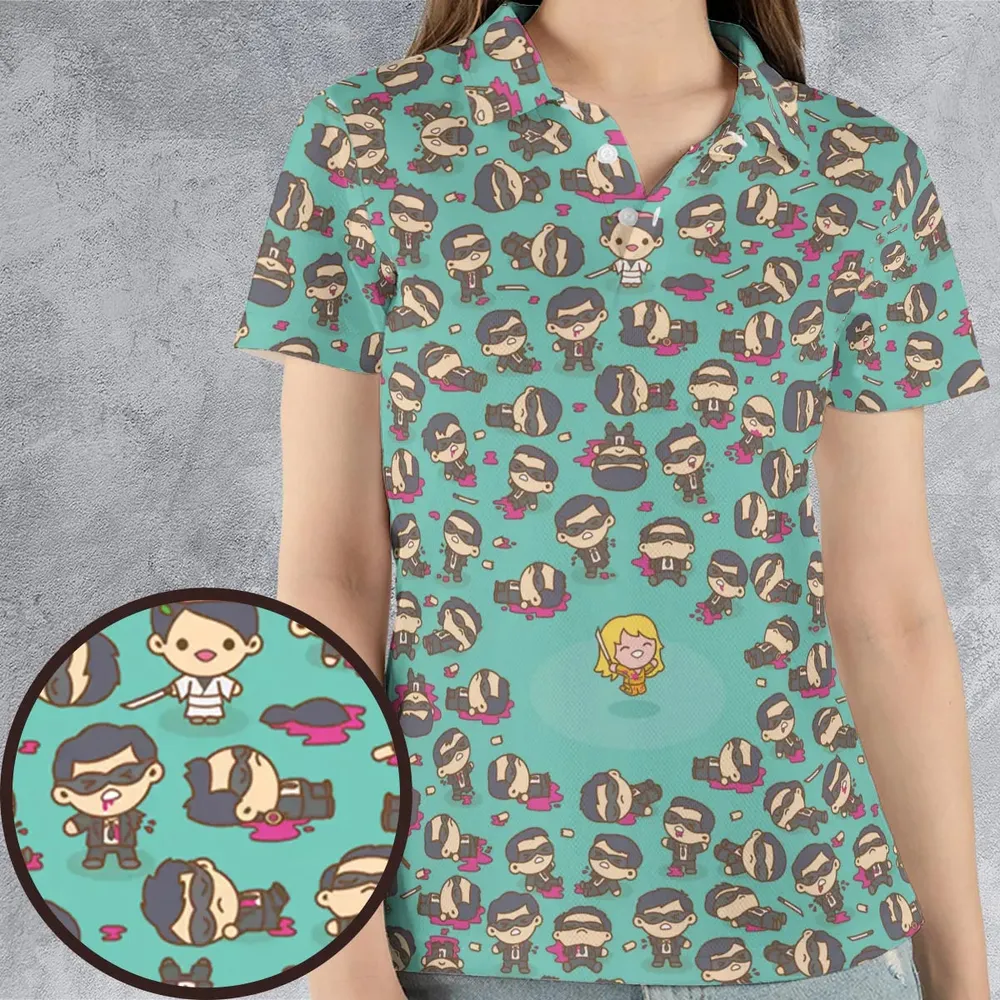 Kill Bill Drip AOP Men/Women Polo Shirt - 4