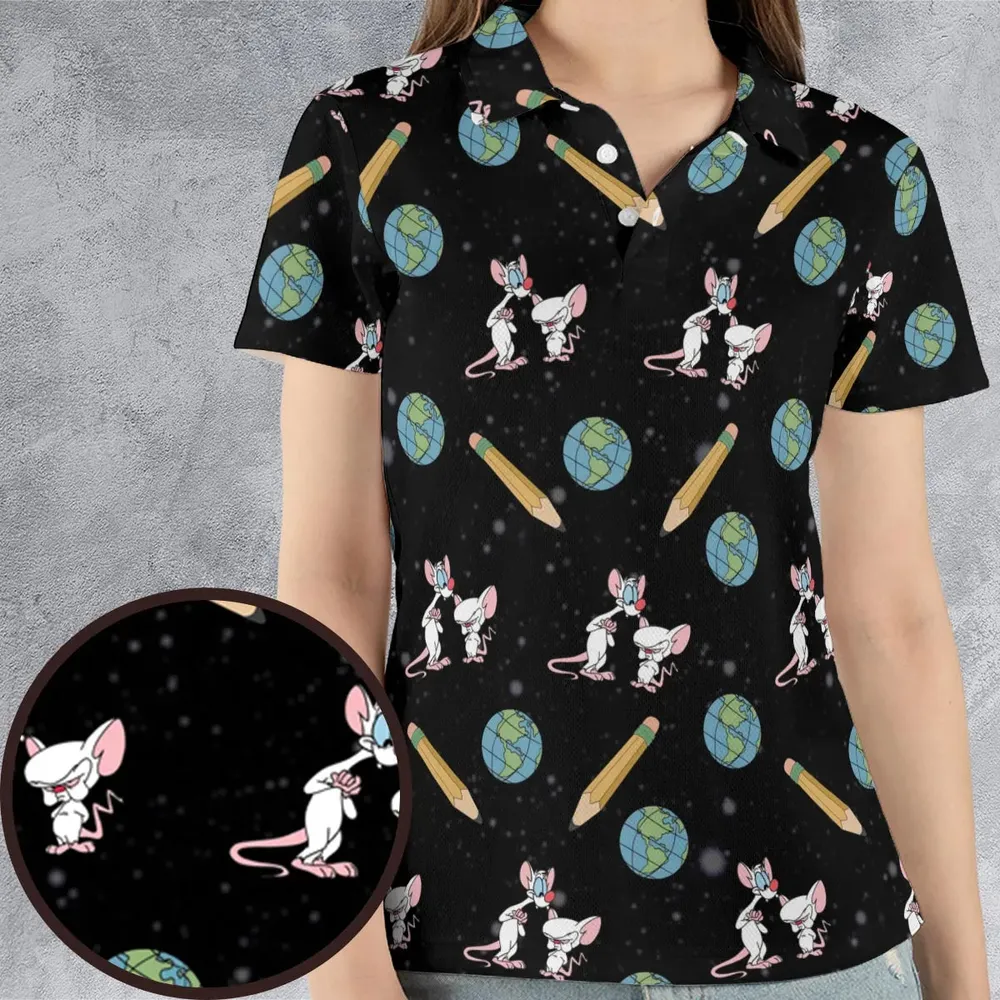Geek Drip Pinky and The Brain AOP Men/Women Polo Shirt - 4