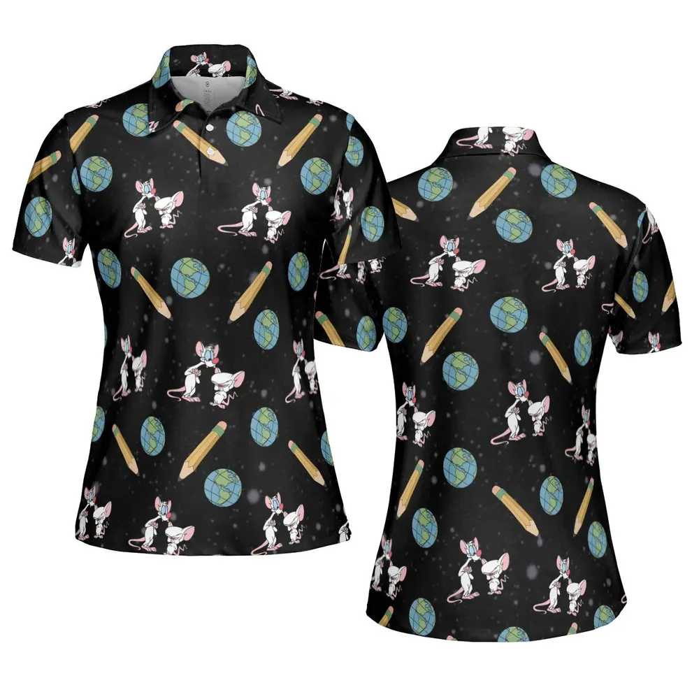 Geek Drip Pinky and The Brain AOP Men/Women Polo Shirt - 5
