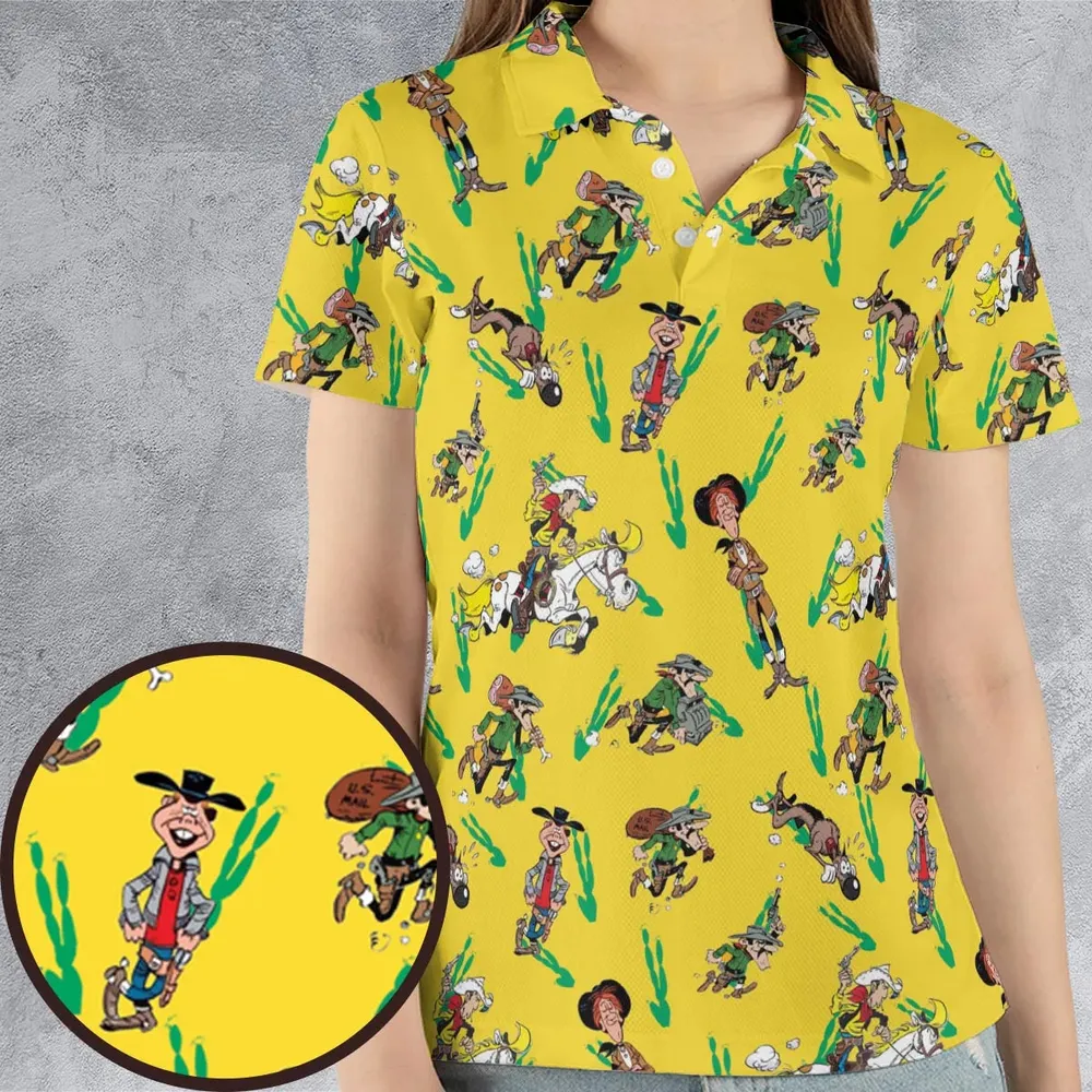 Dead End City Lucky Luke AOP Men/Women Polo Shirt - 4