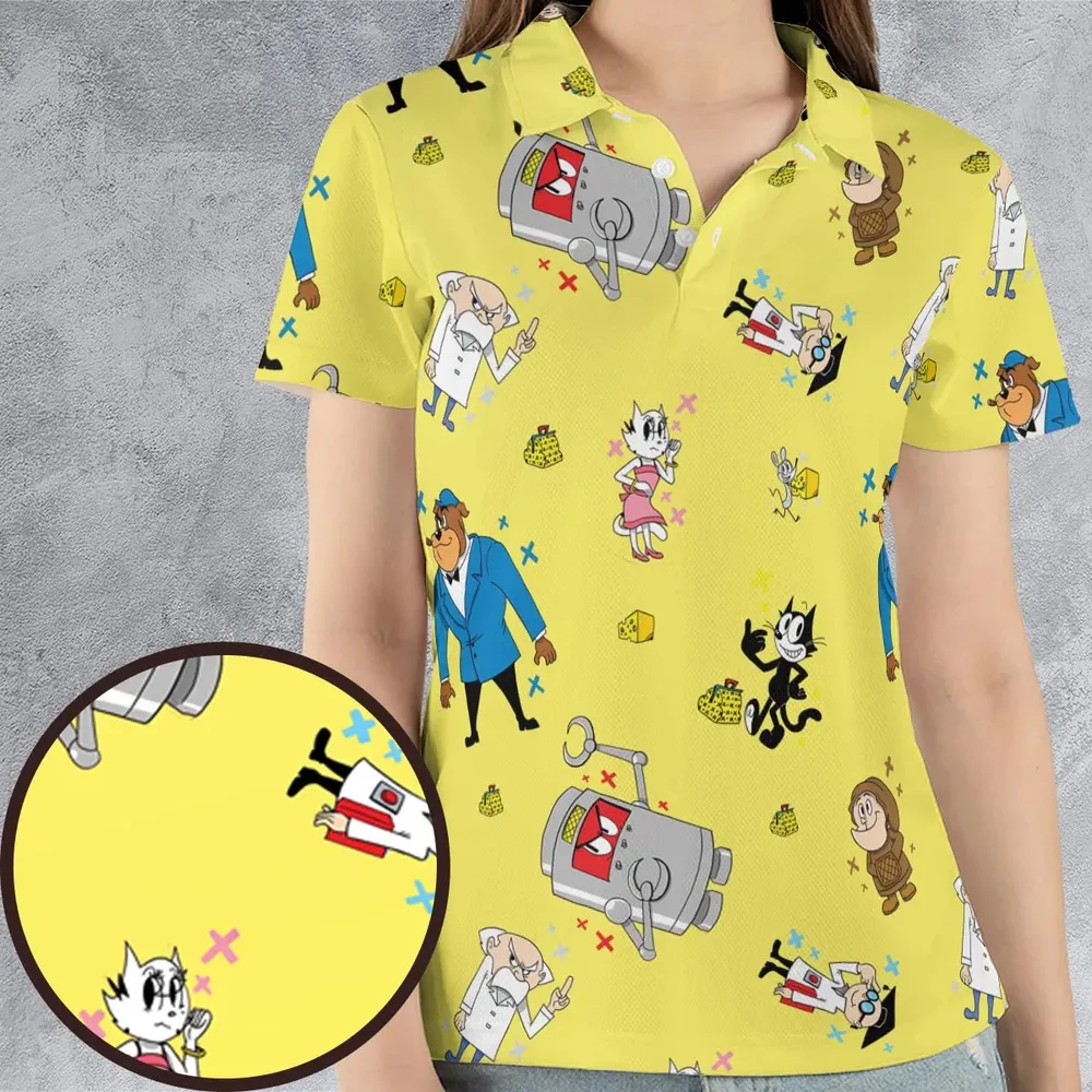 Felix The Cat Characters AOP Men/Women Polo Shirt - 4
