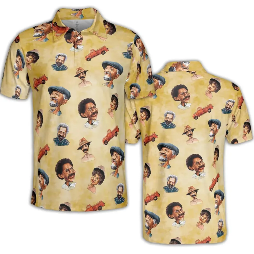 Sanford and Son Characters AOP Men/Women Polo Shirt - 2