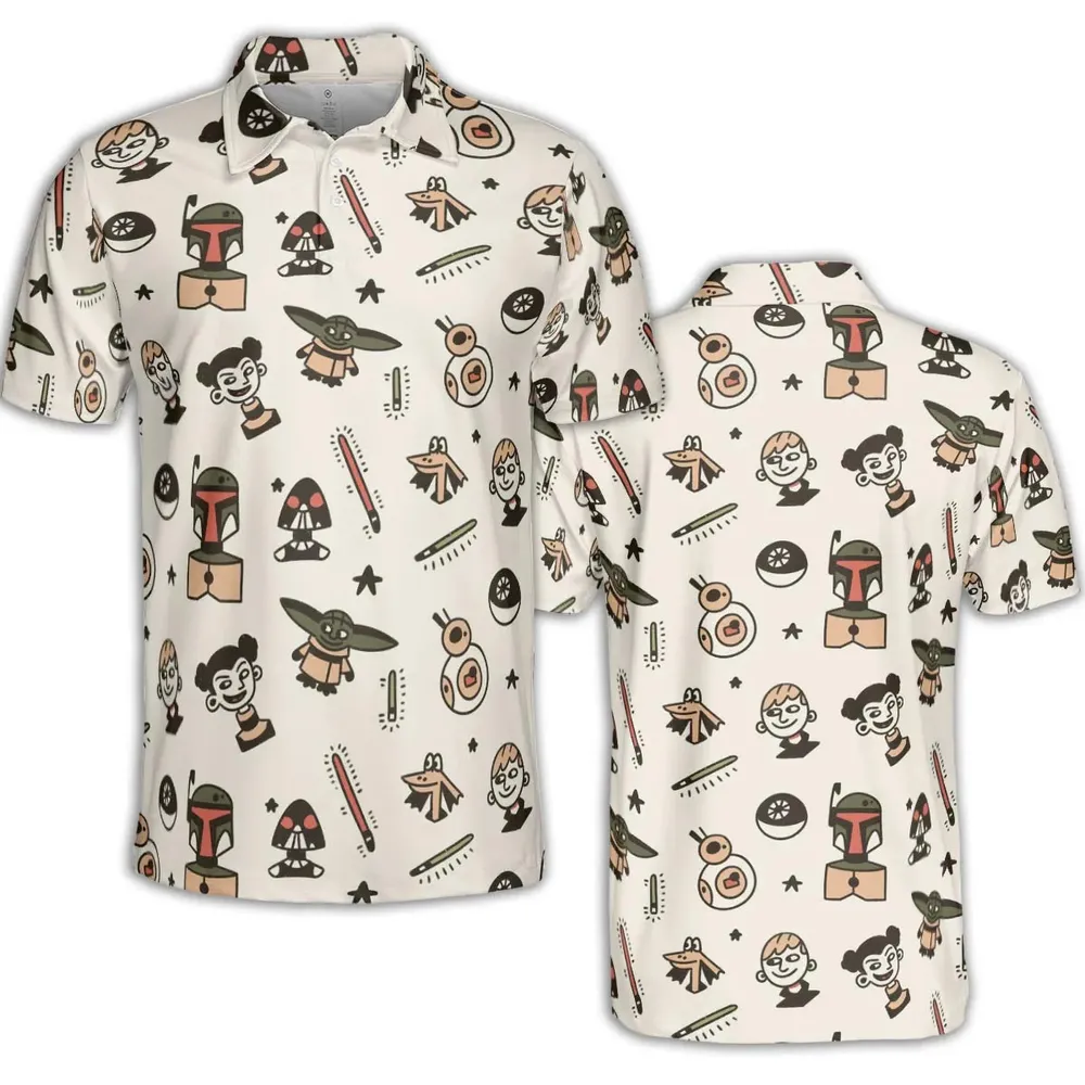 Retro Galaxy Star Wars AOP Men/Women Polo Shirt - 2