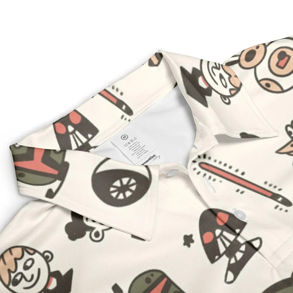 Retro Galaxy Star Wars AOP Men/Women Polo Shirt - 3