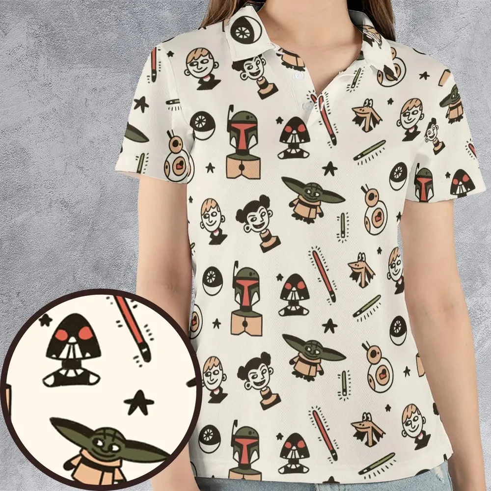 Retro Galaxy Star Wars AOP Men/Women Polo Shirt - 4
