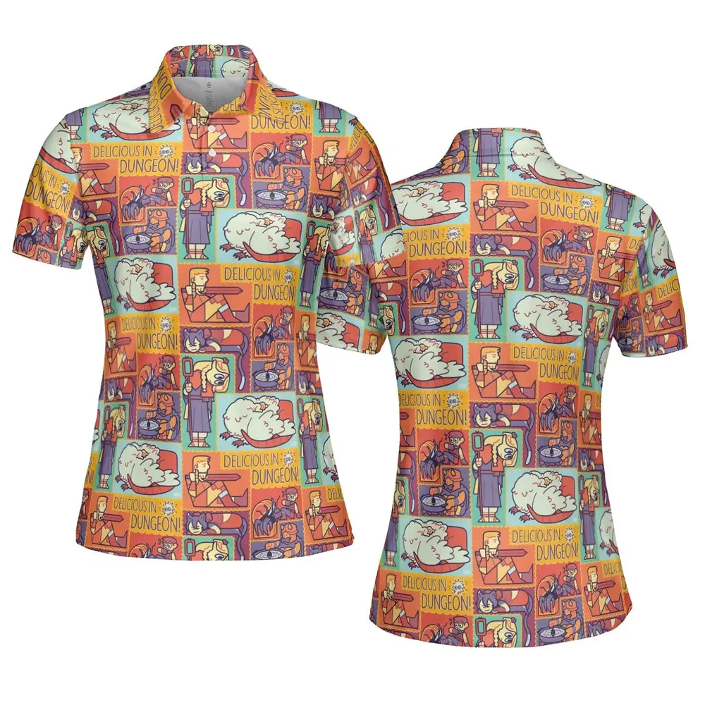 Delicious In Dungeon AOP Men/Women Polo Shirt - 5