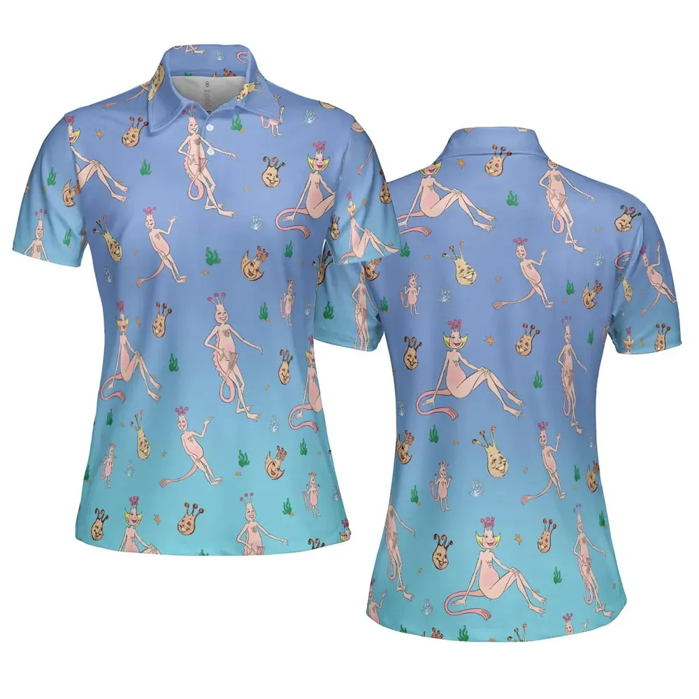 Who You Callin' One-eyed Shrimp Sea-Monkeys AOP Men/Women Polo Shirt - 5