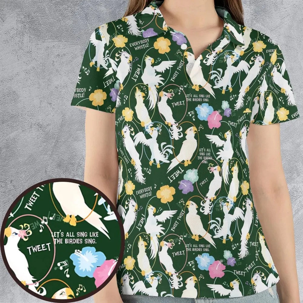 Tiki Room Showgirls AOP Men/Women Polo Shirt - 4