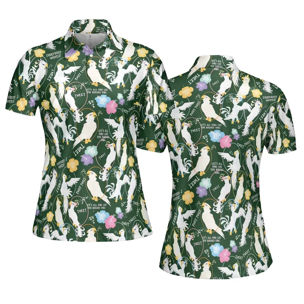 Tiki Room Showgirls AOP Men/Women Polo Shirt - 5
