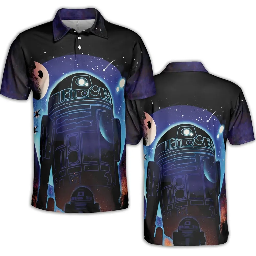 Droid Night Star Wars AOP Men/Women Polo Shirt - 2