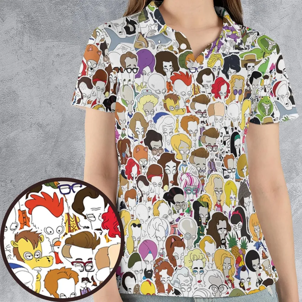 Roger the Alien American Dad AOP Men/Women Polo Shirt - 4