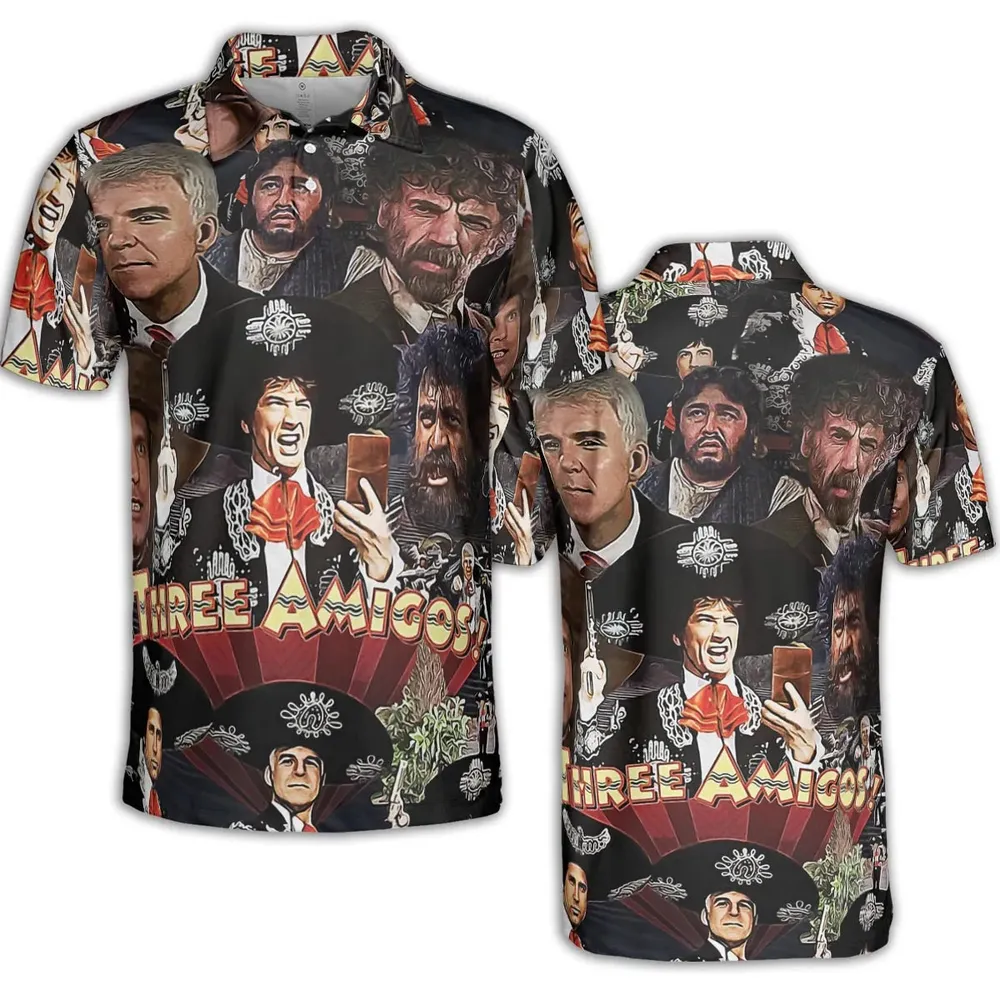 Three Amigos and the Infamous El Guapo AOP Men/Women Polo Shirt - 2