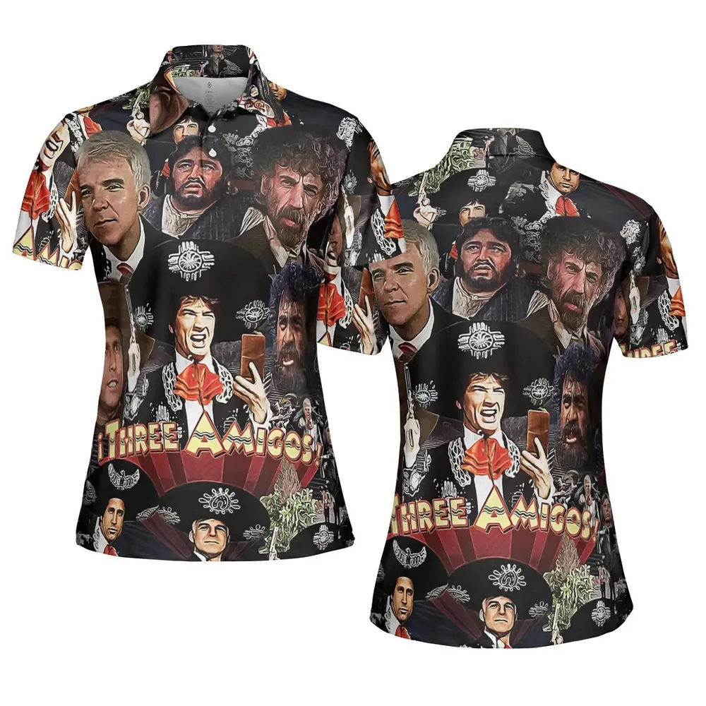Three Amigos and the Infamous El Guapo AOP Men/Women Polo Shirt - 5