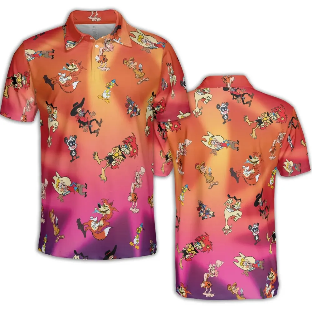 The Wacky World of Tex Avery Characters AOP Men/Women Polo Shirt - 2