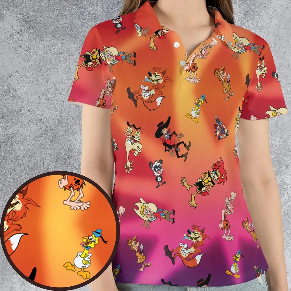 The Wacky World of Tex Avery Characters AOP Men/Women Polo Shirt - 4