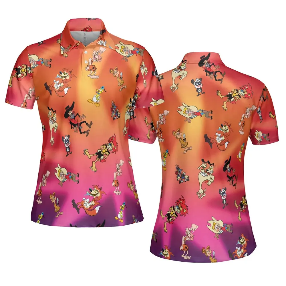 The Wacky World of Tex Avery Characters AOP Men/Women Polo Shirt - 5