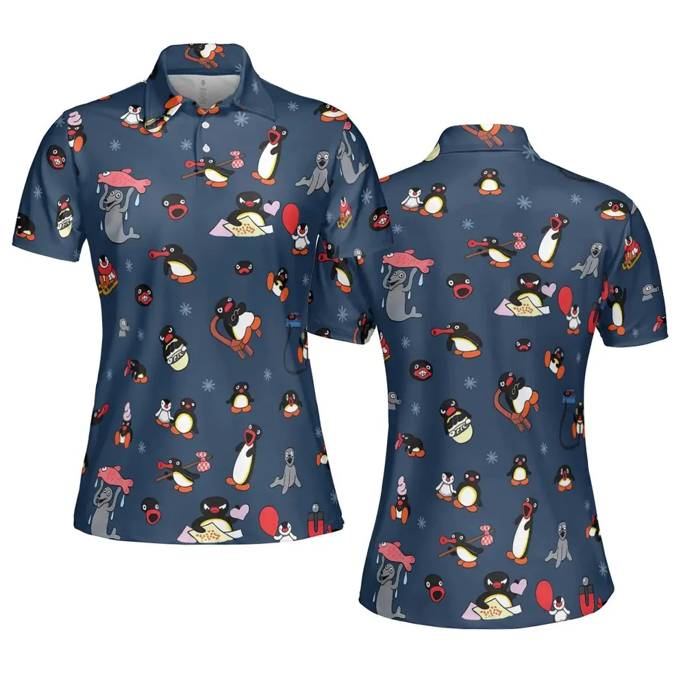 Noot Noot Pingu AOP Men/Women Polo Shirt - 5