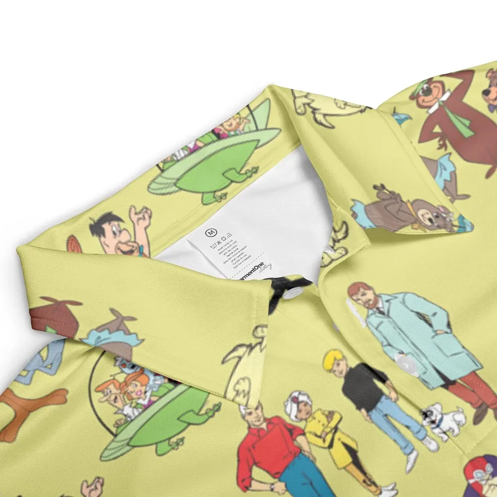 60s Cartoon Characters AOP Men/Women Polo Shirt - 3