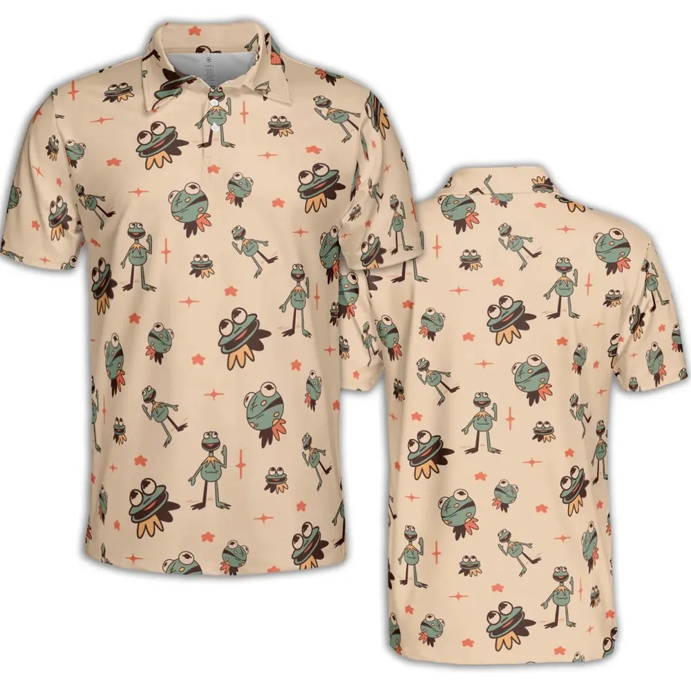 Kermit The Frog Doodles AOP Men/Women Polo Shirt - 2