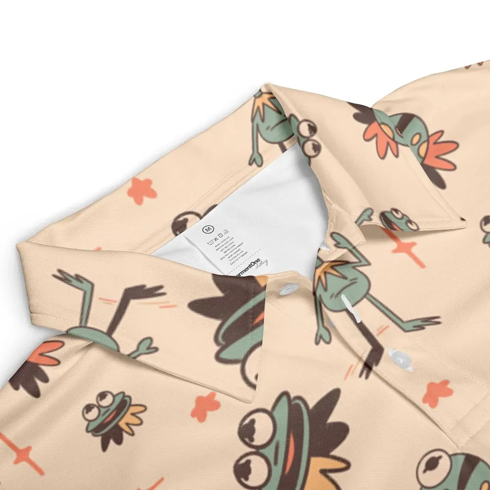 Kermit The Frog Doodles AOP Men/Women Polo Shirt - 3