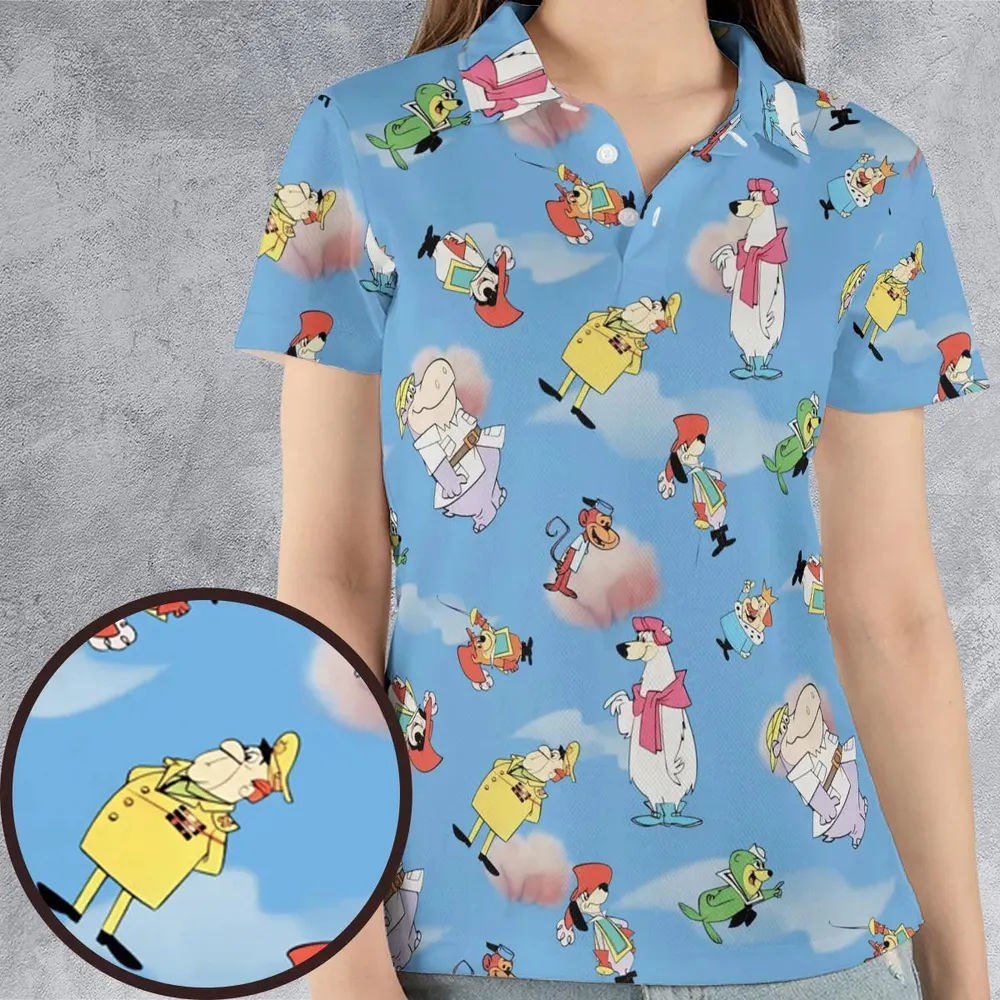 The Peter Potamus Show AOP Men/Women Polo Shirt - 4