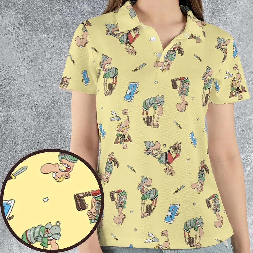 Gaulish Goodness Asterix AOP Men/Women Polo Shirt - 4