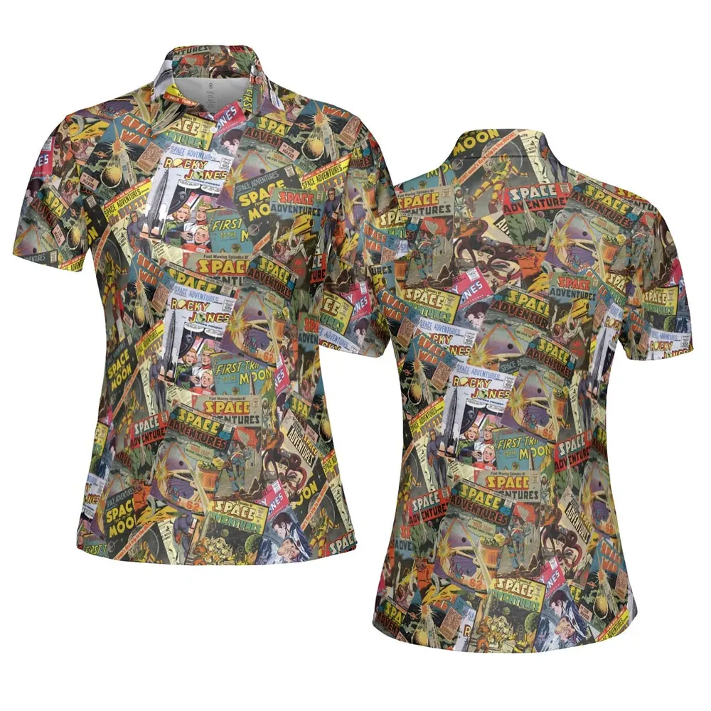 Comic-Con Cartoon AOP Men/Women Polo Shirt - 5