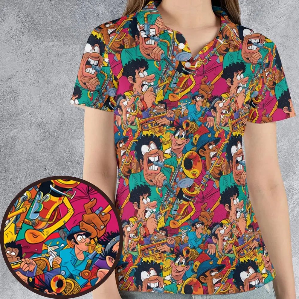 Fat Albert Animated Spin-offs AOP Men/Women Polo Shirt - 4