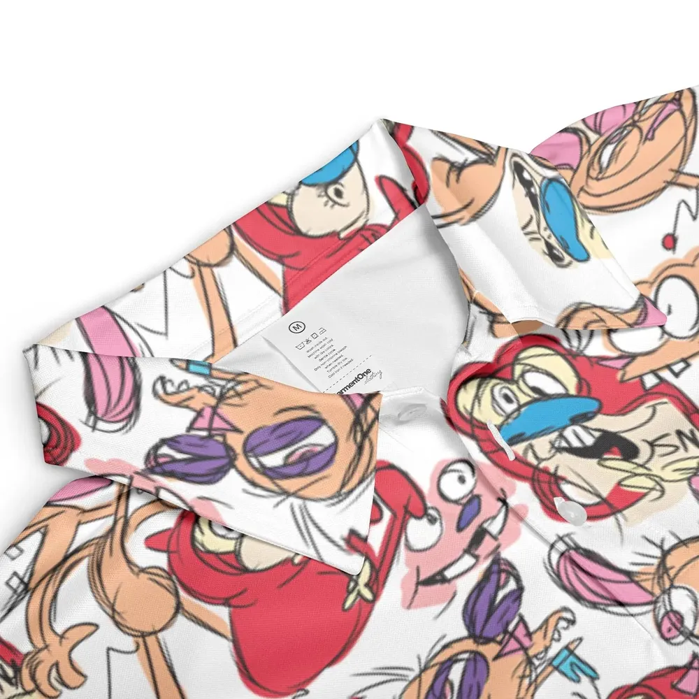 Insane Style The Ren and Stimpy Show AOP Men/Women Polo Shirt - 3