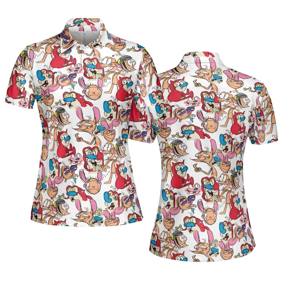 Insane Style The Ren and Stimpy Show AOP Men/Women Polo Shirt - 5