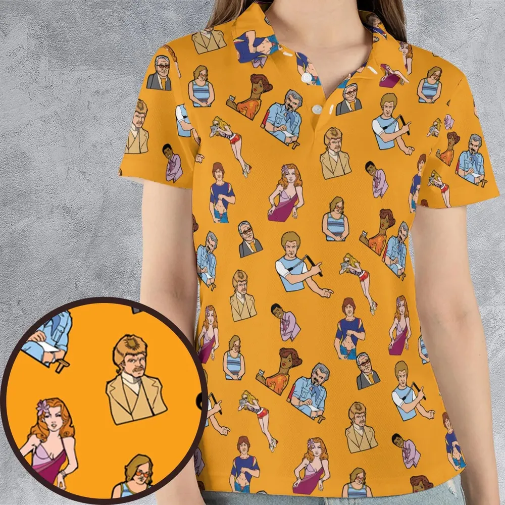 Summer Party Boogie Nights Characters AOP Men/Women Polo Shirt - 4