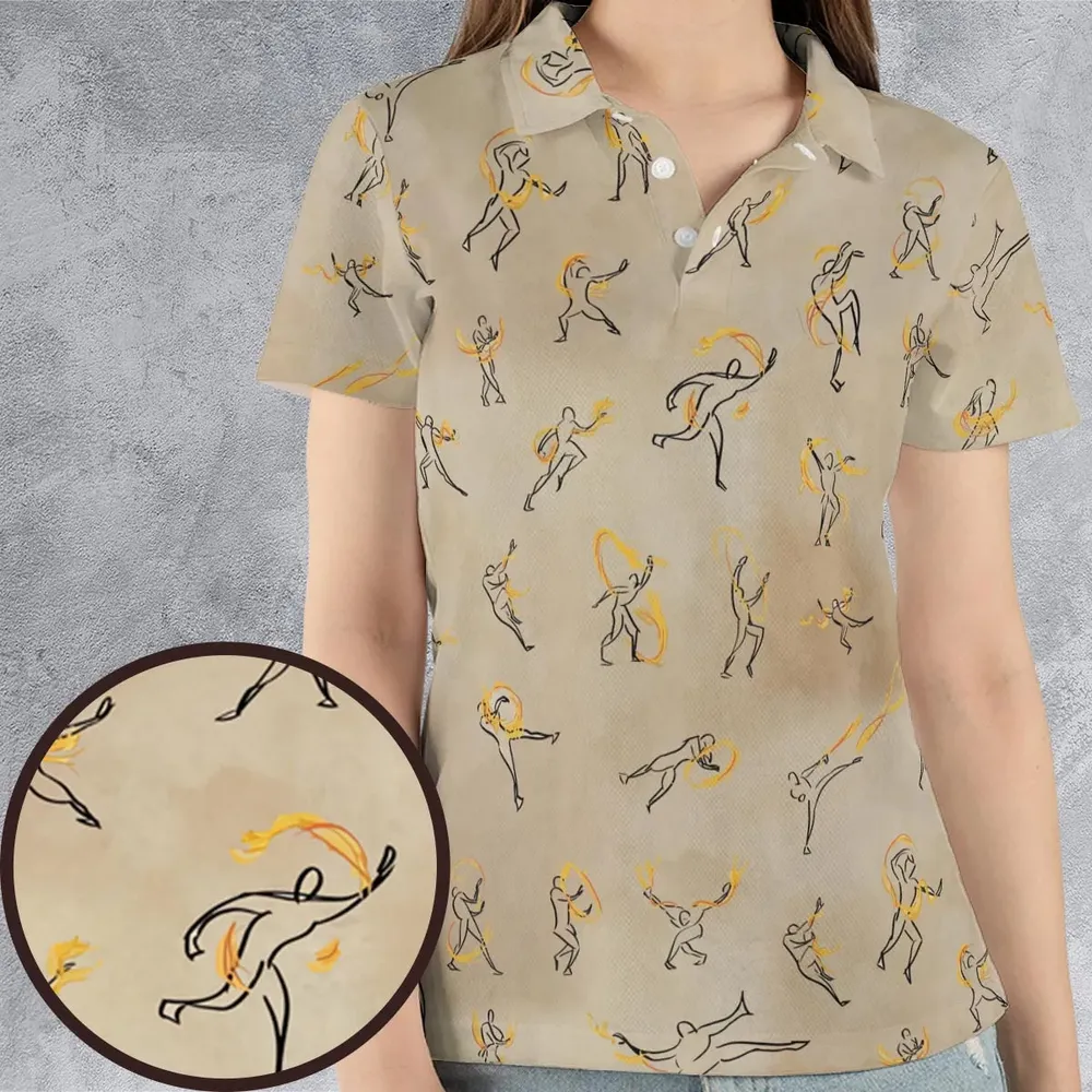 Fire Scroll Avatar The Last Airbender AOP Men/Women Polo Shirt - 4