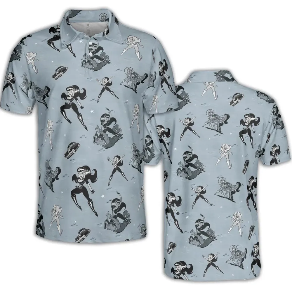 Faster Pussycat Kill Kill Characters AOP Men/Women Polo Shirt - 2