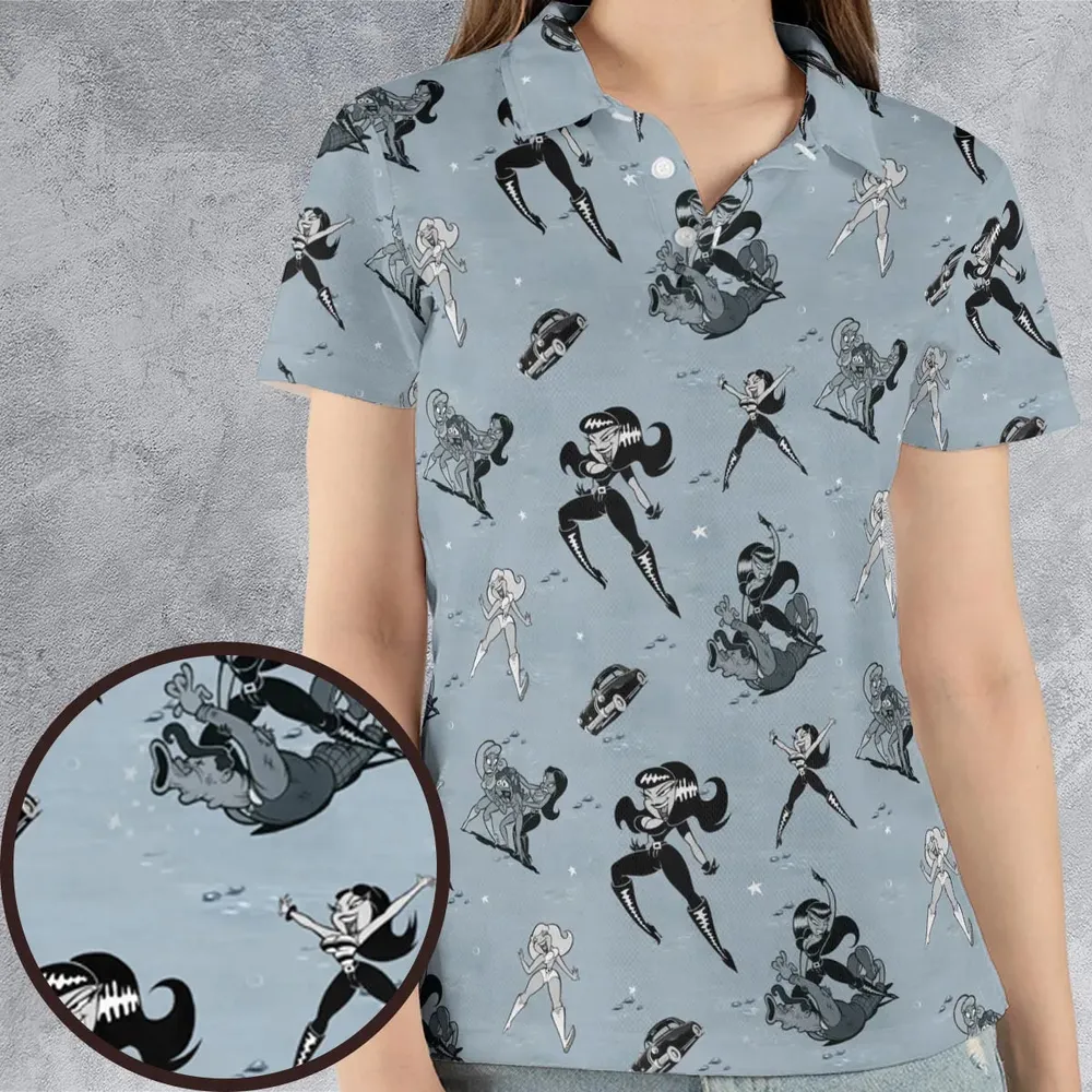 Faster Pussycat Kill Kill Characters AOP Men/Women Polo Shirt - 4