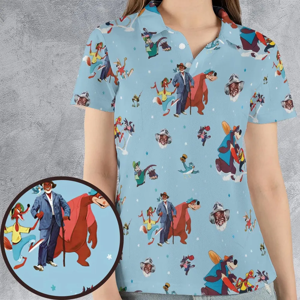Song of The South Characters AOP Men/Women Polo Shirt - 4