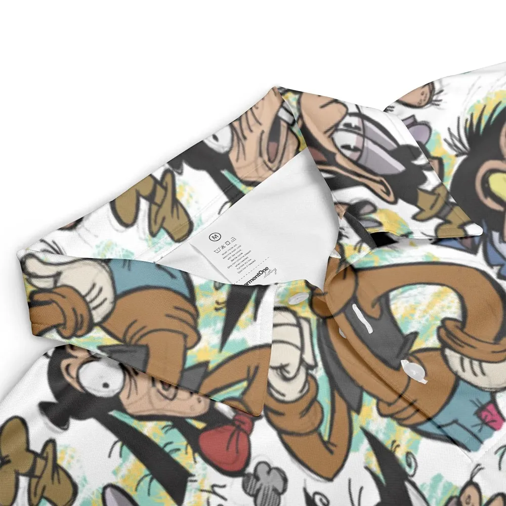 Many Faces Of Goofy AOP Men/Women Polo Shirt - 3