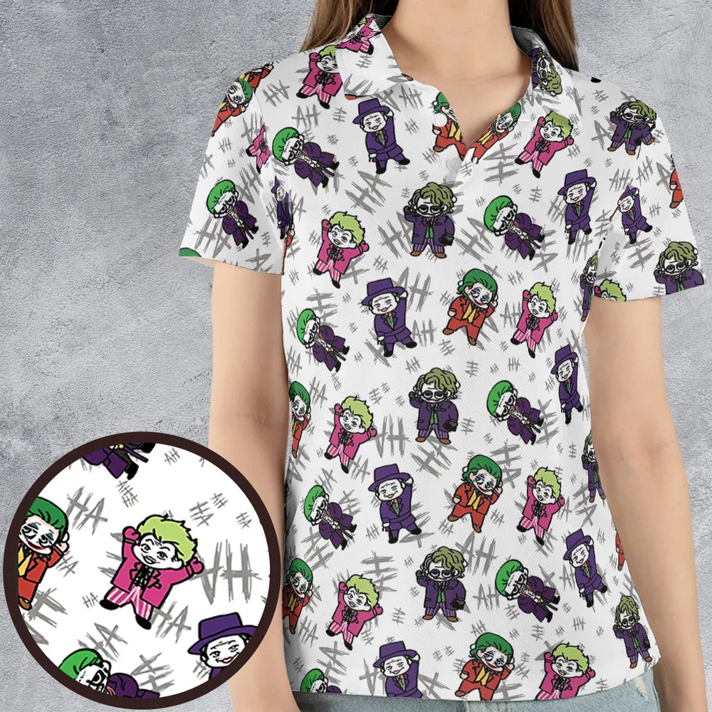 Clown Prince Of Crime Joker AOP Men/Women Polo Shirt - 4