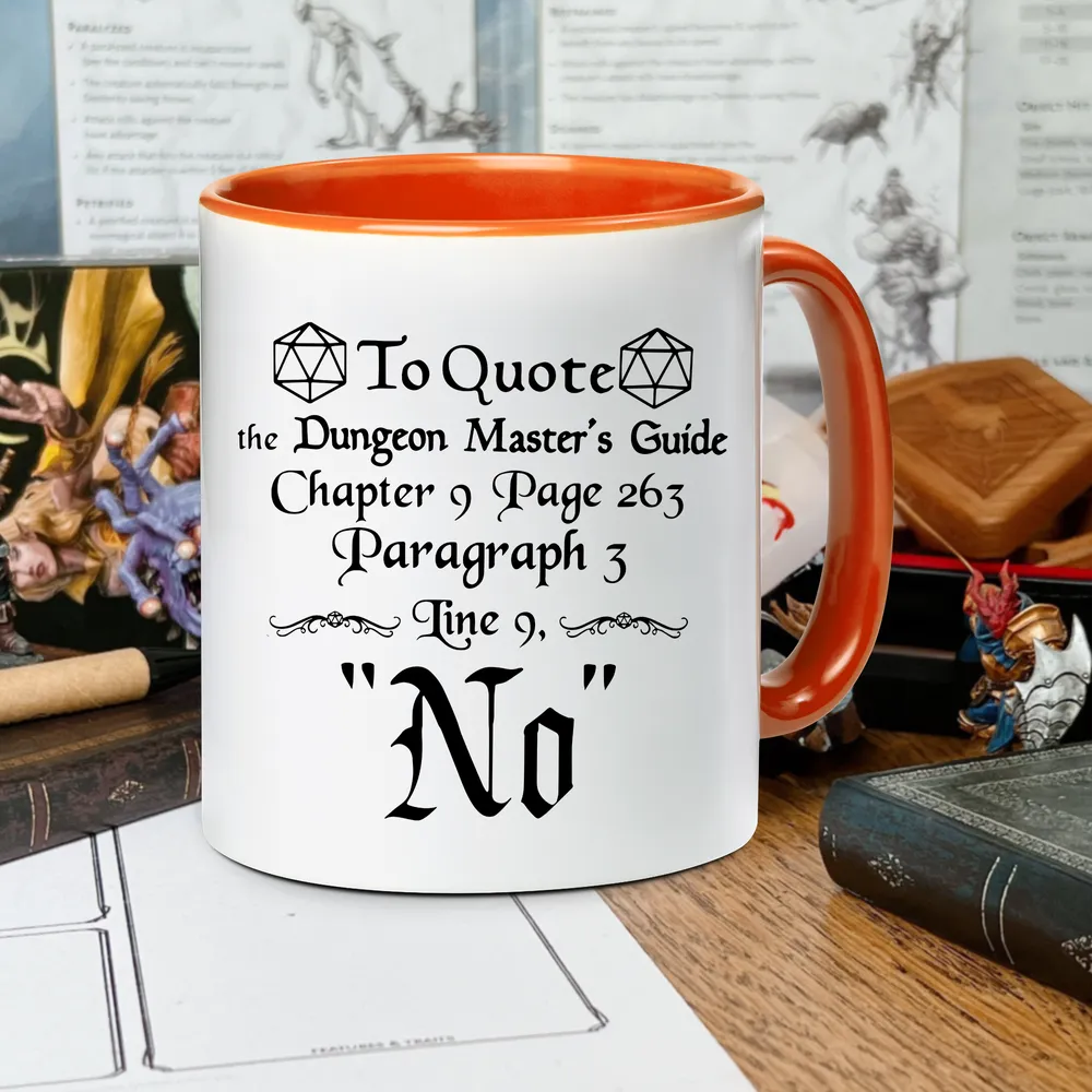 DnD To Quote The DM's Guide Accent Mug - 6
